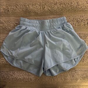 Lululemon Hotty Hot Low-Rise 2.5 Light Blue Shorts